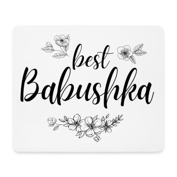 Beste Babuschka. Babuschka Geschenk - Mousepad (Querformat) - Weiß - Vorne