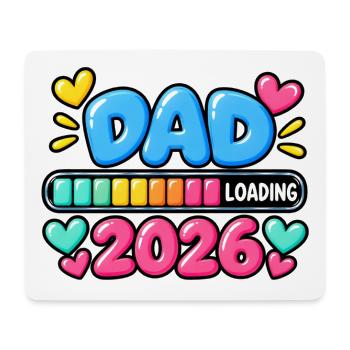 Papa lädt 2026 – Neue Vater-Ankündigung - Mousepad (Querformat) - Weiß - Vorne