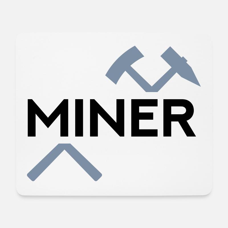 Miner (Schlägel und Eisen zerteilt) - Mousepad (Querformat) - Weiß