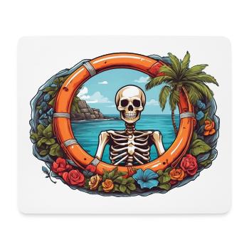 Squelette tropical - Tapis de souris (format paysage) - blanc - Devant