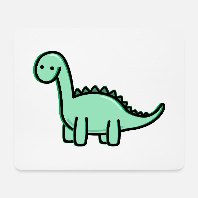 Süßer Dino - Mousepad (Querformat) - Weiß