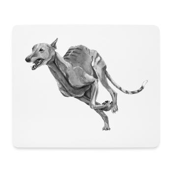 Windhund - Mousepad (Querformat) - Weiß - Vorne