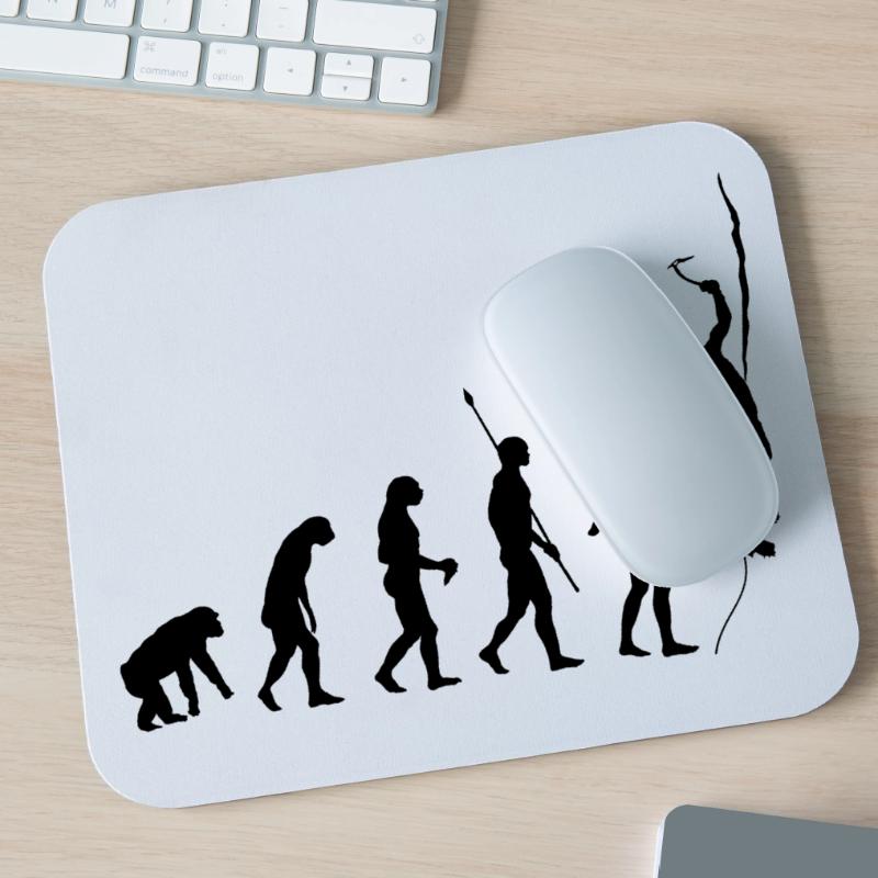 Evolution des Menschen, Eisklettern, Eiskletterer Mousepad (Querformat)