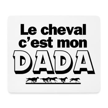 cheval, équitation, centre équestre - Tapis de souris (format paysage) - blanc - Devant