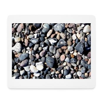 Küsten Steine am Strand - Mousepad (Querformat) - Weiß - Vorne