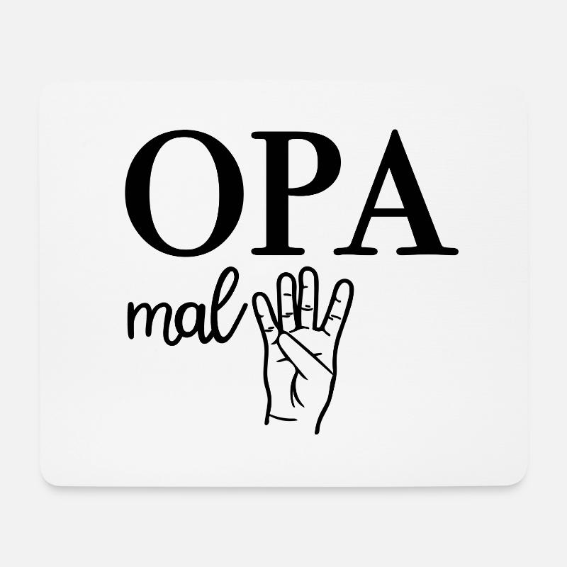 Opa Mal Vier Großvater - Mousepad (Querformat) - Weiß