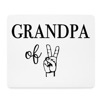 GRANDPA Of Two Enkelkinder Großvater - Mouse Pad (horizontal) - white - Front