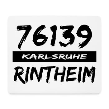 76139 Karlsruhe Rintheim - Mousepad (Querformat) - Weiß - Vorne