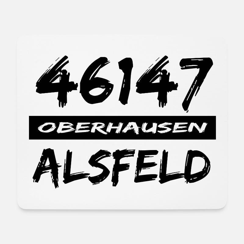 46147 Oberhausen Alsfeld - Mousepad (Querformat) - Weiß