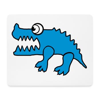 Crocodile (individual color change) - Mouse Pad (horizontal) - white - Front