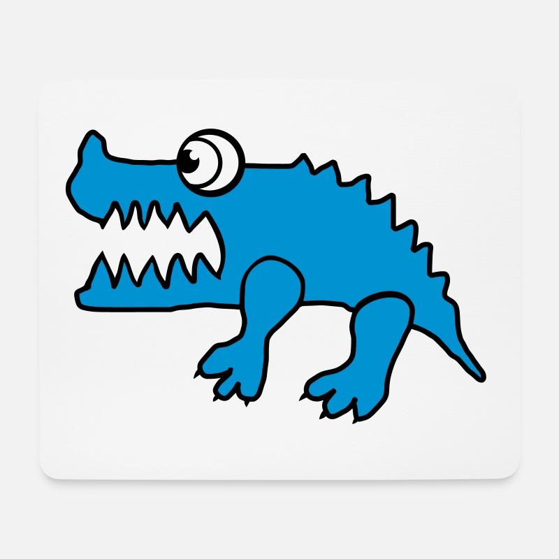 Crocodile (individual color change) - Mouse Pad (horizontal) - white