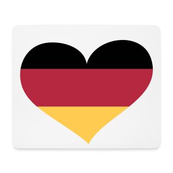 Deutschland Herz; Heart Germany - Tapis de souris (format paysage) - blanc - Devant