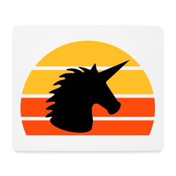 Unicorn in front of a half-sun - Mouse Pad (horizontal) - white - Front