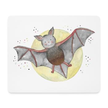 Dents de vampire de chauve-souris - Tapis de souris (format paysage) - blanc - Devant