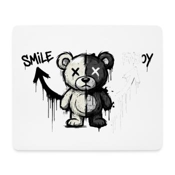 Split Bear Graffiti Kunst - Mousepad (Querformat) - Weiß - Vorne