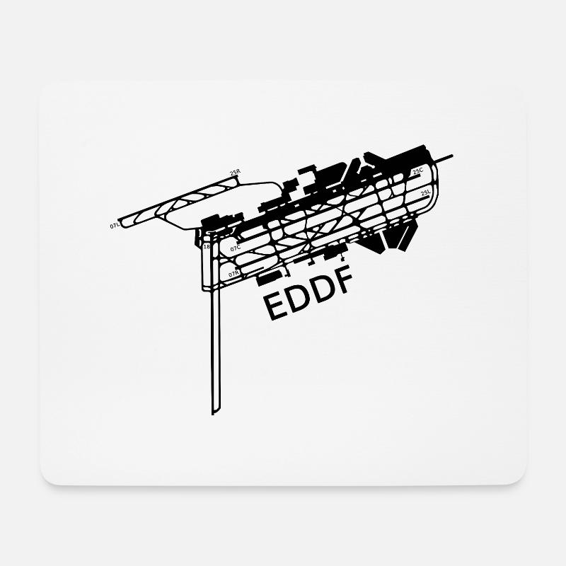EDDF/FRA - Flughafen Frankfurt - Mousepad (Querformat) - Weiß
