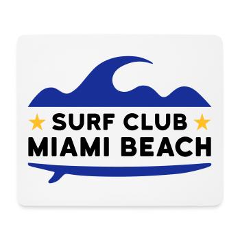 Surf club, Miami beach (vague, étoiles, planche de surf) - Tapis de souris (format paysage) - blanc - Devant