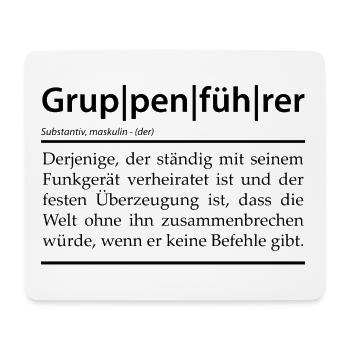 Definition Gruppenführer - Mousepad (Querformat) - Weiß - Vorne