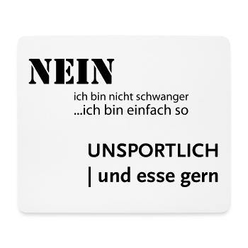 Nicht Schwanger - nur kräftig - Mousepad (Querformat) - Weiß - Vorne
