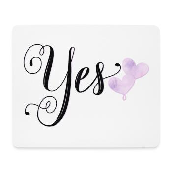 Wedding: Yes, I want - Mouse Pad (horizontal) - white - Front