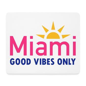 Miami, bonnes vibrations seulement (Sonne, Sonnenstrahlen) - Tapis de souris (format paysage) - blanc - Devant