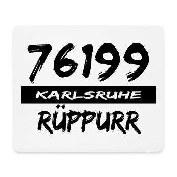 79199 Karlsruhe Rüppurr - Mousepad (Querformat) - Weiß - Vorne