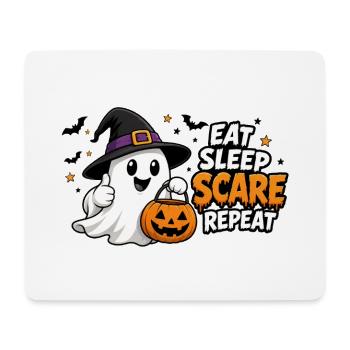 Halloween eat, sleep, scare, repeat - Mouse Pad (horizontal) - white - Front