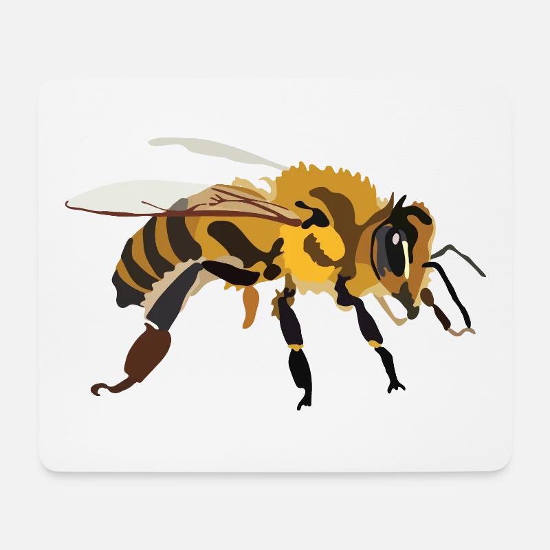 Honigbiene - Mousepad (Querformat) - Weiß