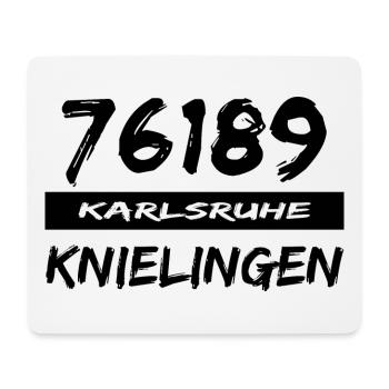 76189 Karlsruhe Knielingen - Mousepad (Querformat) - Weiß - Vorne