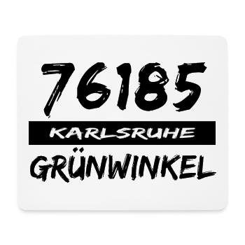 76185 Karlsruhe Grünwinkel - Mousepad (Querformat) - Weiß - Vorne