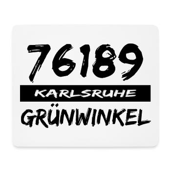 76189 Karlsruhe Grünwinkel - Mousepad (Querformat) - Weiß - Vorne