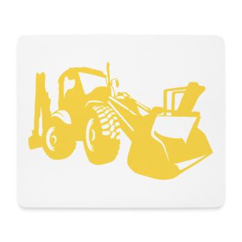 Bagger Radlader Baugeräteführer Silhouette - Mousepad (Querformat) - Weiß - Vorne