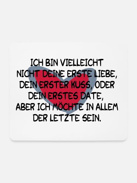 Liebeserklärung (ER) zum Valentinstag Geschenkidee - Mousepad (Querformat) - Weiß