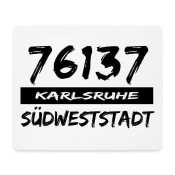 76137 Karlsruhe Südweststadt - Mousepad (Querformat) - Weiß - Vorne