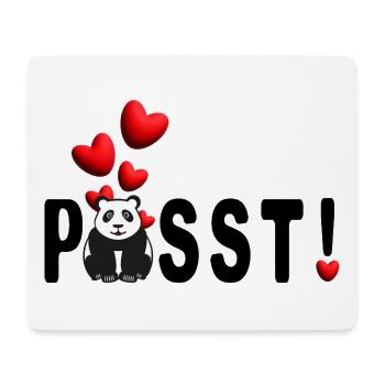 Panda Liebe Passt mit vielen süßen Herzen. - Mousepad (Querformat) - Weiß - Vorne