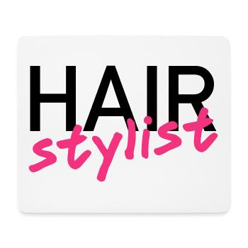 Hairstylist (Schrift schräg) - Mousepad (Querformat) - Weiß - Vorne