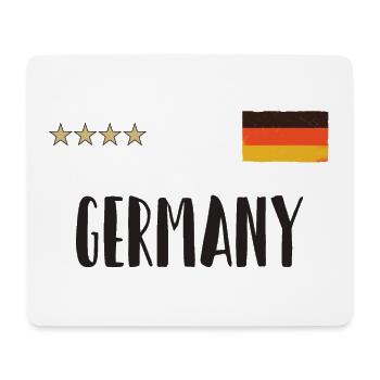 Allemagne Maillot de football Drapeau allemand - Tapis de souris (format paysage) - blanc - Devant