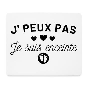 Je suis enceinte humour annonce grossesse cadeau - Tapis de souris (format paysage) - blanc - Devant