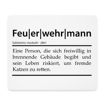 Definition Feuerwehrmann - Mousepad (Querformat) - Weiß - Vorne