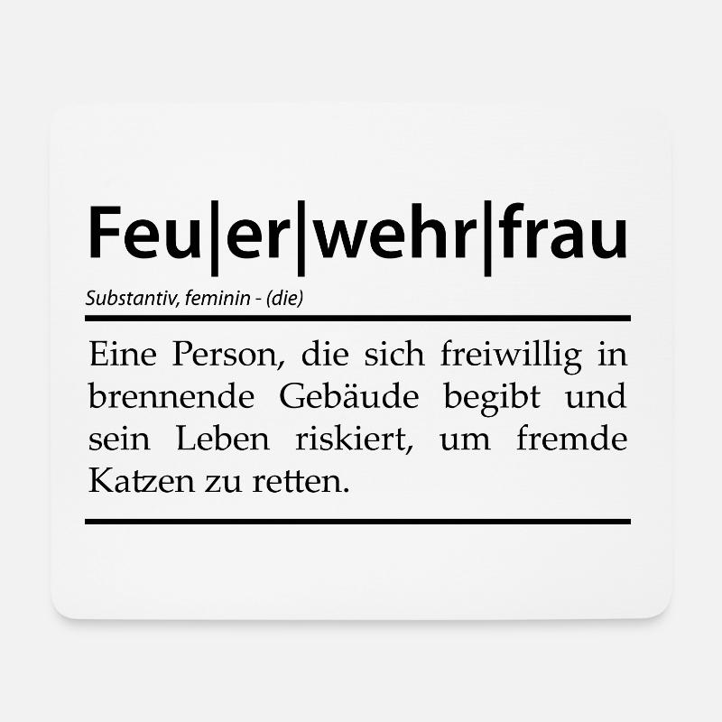 Definition Feuerwehrfrau - Mousepad (Querformat) - Weiß