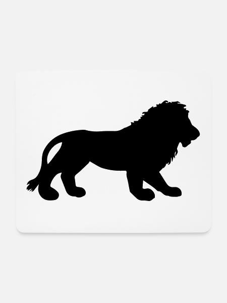 löwe - Mousepad (Querformat) - Weiß