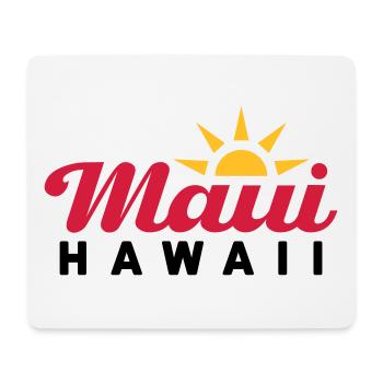 Maui, Hawaii (Sonne, Sonnenstrahlen) - Mousepad (Querformat) - Weiß - Vorne