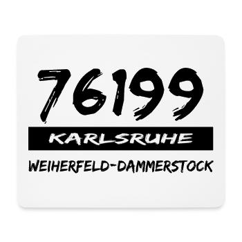 79199 Karlsruhe Weiherfeld Dammerstock - Mousepad (Querformat) - Weiß - Vorne