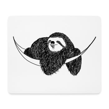 Faultier - Mousepad (Querformat) - Weiß - Vorne