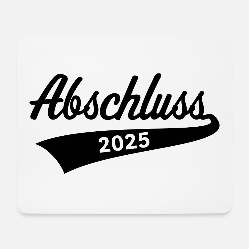 Abschluss 2025 (Schulabschluss / Black) - Mousepad (Querformat) - Weiß