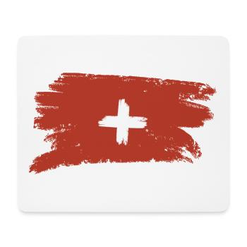 Switzerland Flag Travel Hiking - Mouse Pad (horizontal) - white - Front