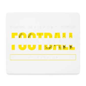 Fußball, mein Sport, meine Leidenschaft, gelb - Mousepad (Querformat) - Weiß - Vorne