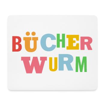 Bücherwurm - Mousepad (Querformat) - Weiß - Vorne