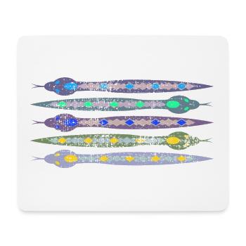 Schlangen - Mousepad (Querformat) - Weiß - Vorne