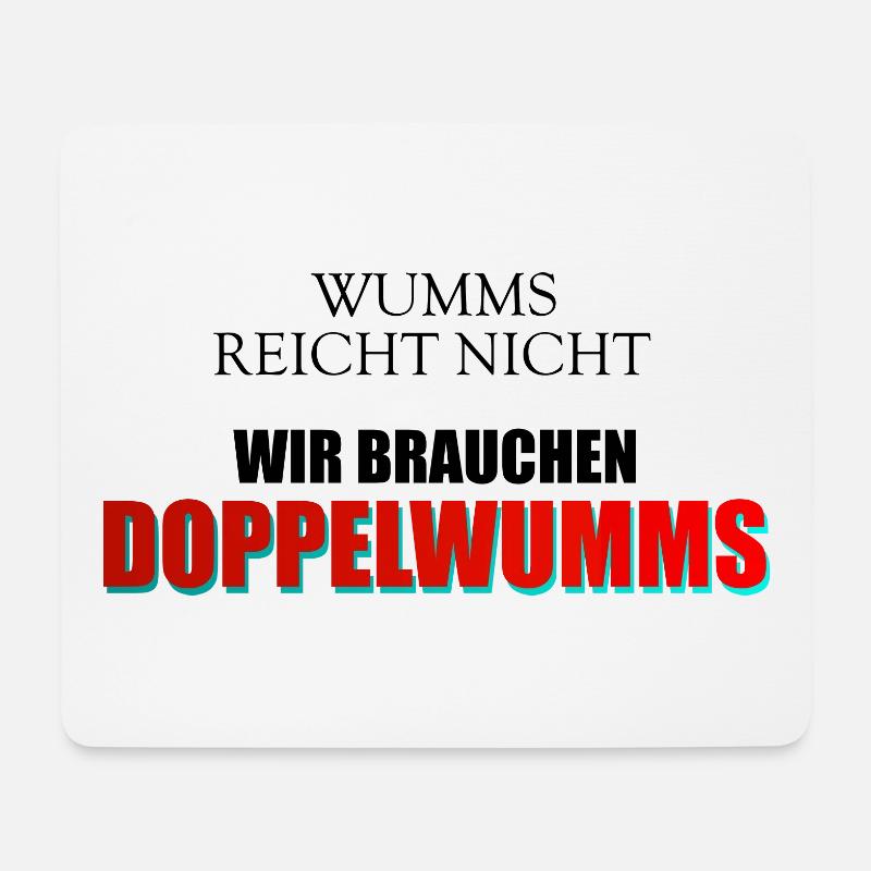 Wumms, Doppelwumms, Scholz, Politik, Sprüche - Mousepad (Querformat) - Weiß